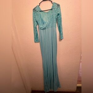 Mermaid style turquoise dress size XL